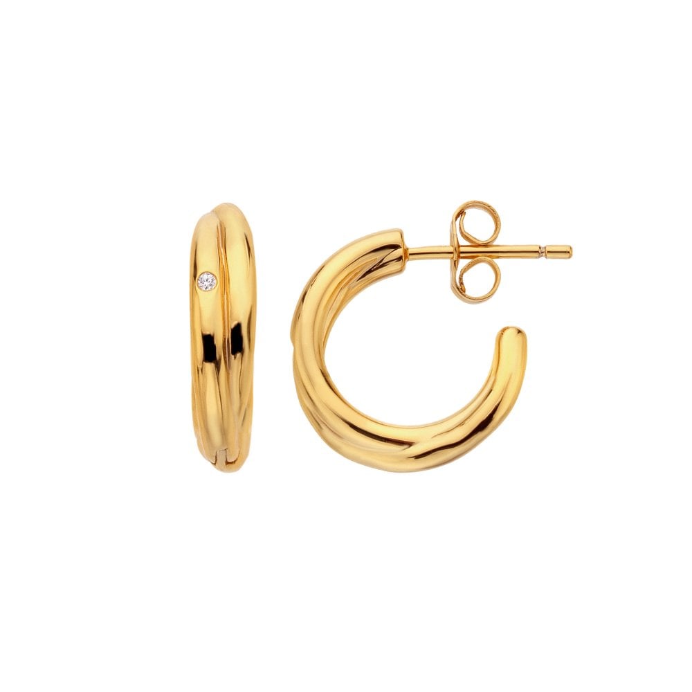 Hot Diamonds Golden Edit Aura Earrings