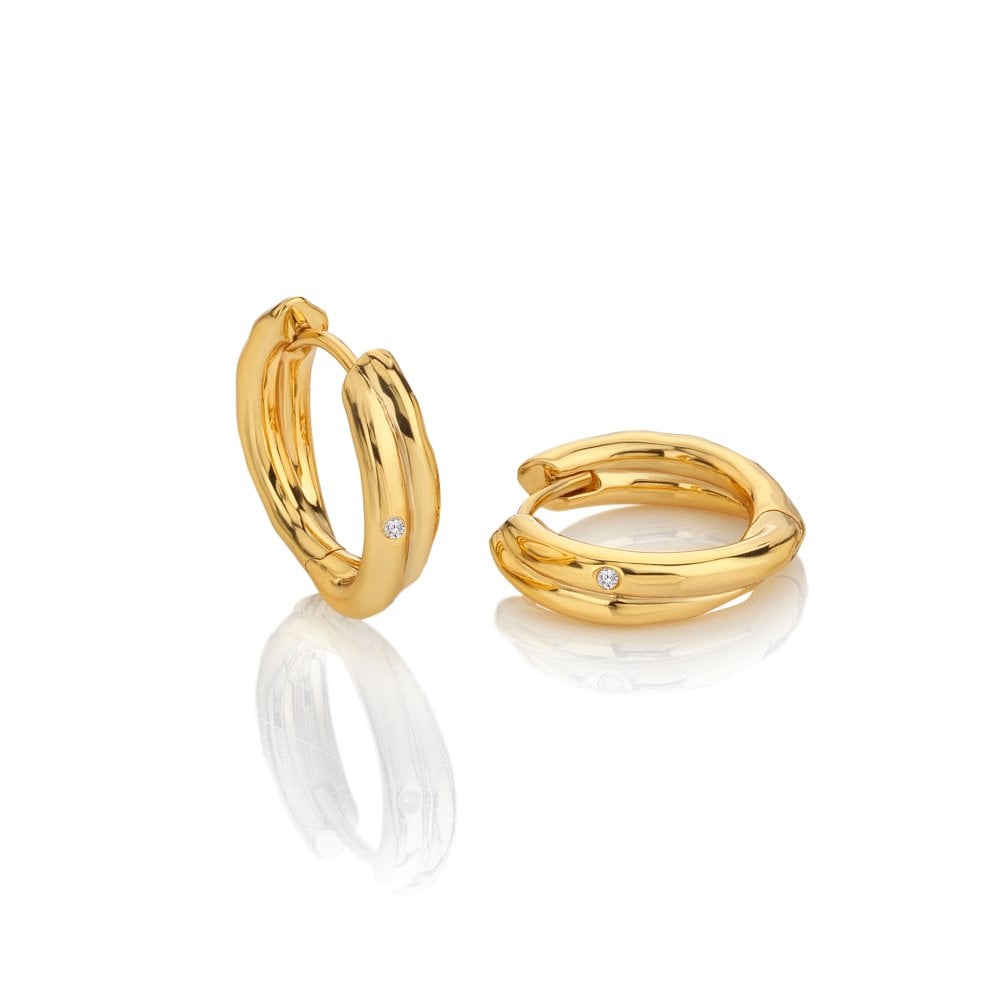 Hot Diamonds Golden Edit Aura Hoop Earrings