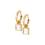 Hot Diamonds Golden Edit Mother Of Pearl Square Earrings