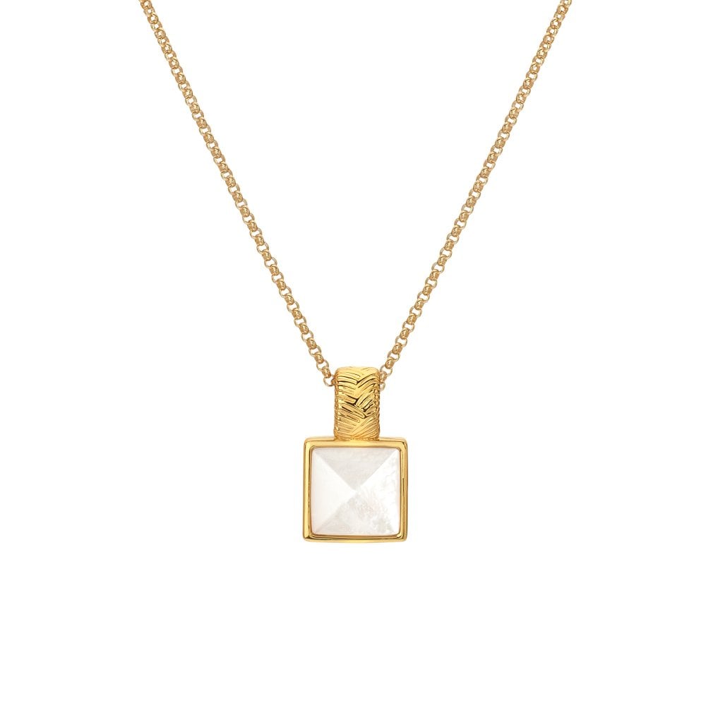 Hot Diamonds Golden Edit Calm Mother Of Pearl Pendant