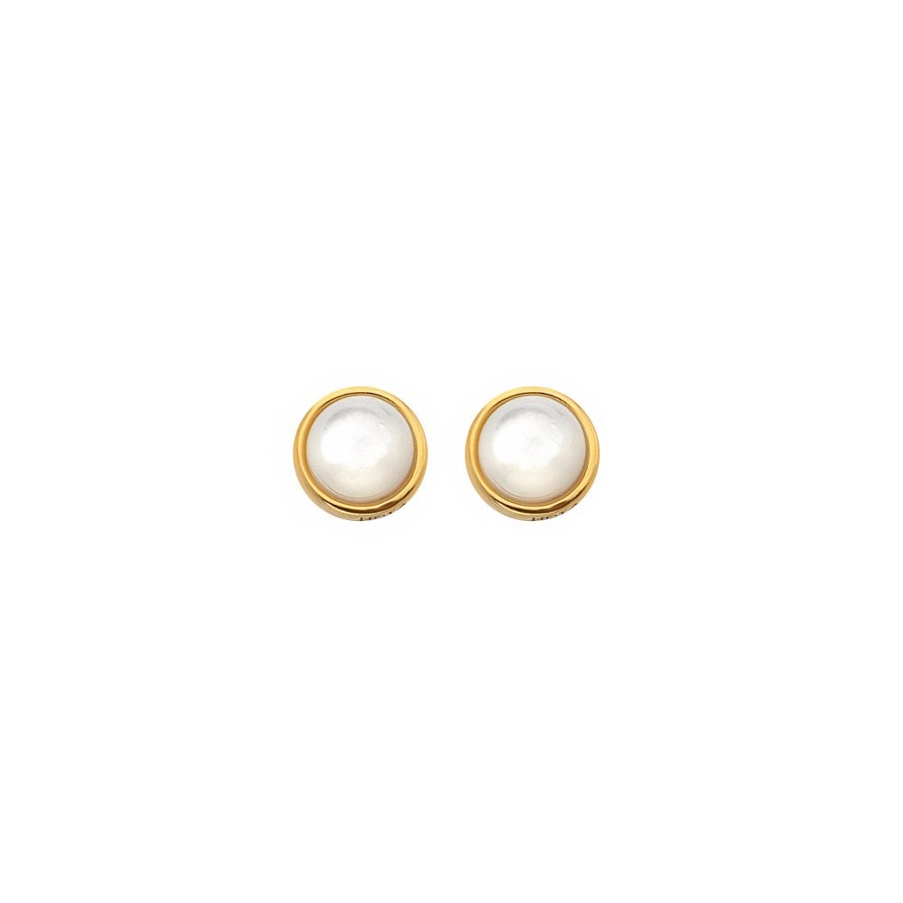Hot Diamonds Golden Edit Calm Mother Of Pearl Earrings