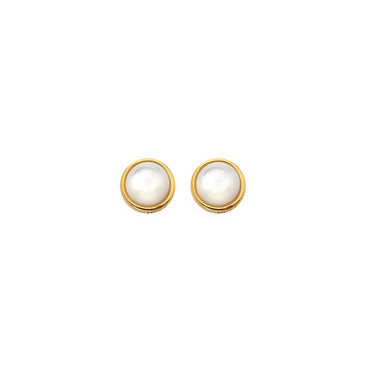 Hot Diamonds Golden Edit Calm Mother Of Pearl Earrings