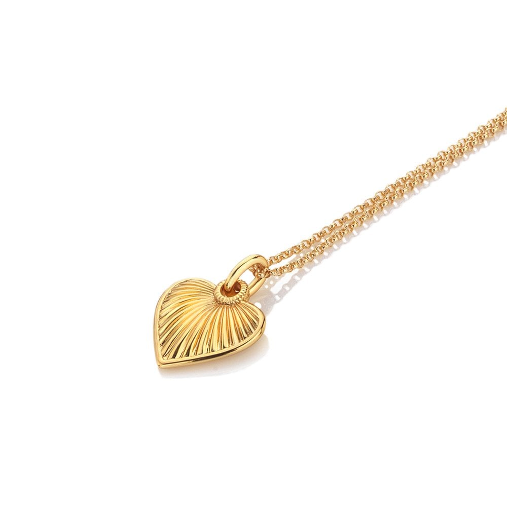 Hot Diamonds Golden Edit 18ct Gold Plated Essence Heart Pendant