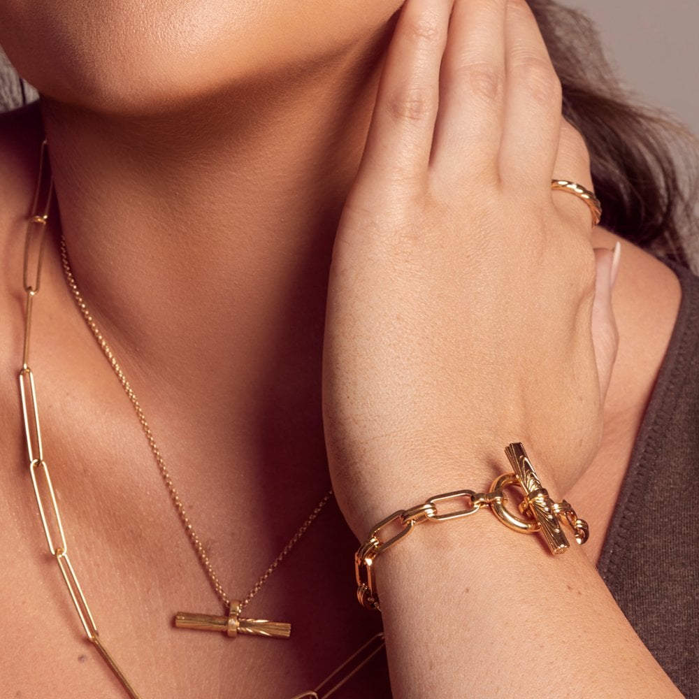 Hot Diamonds x Golden Edit Hope Bar Pendant