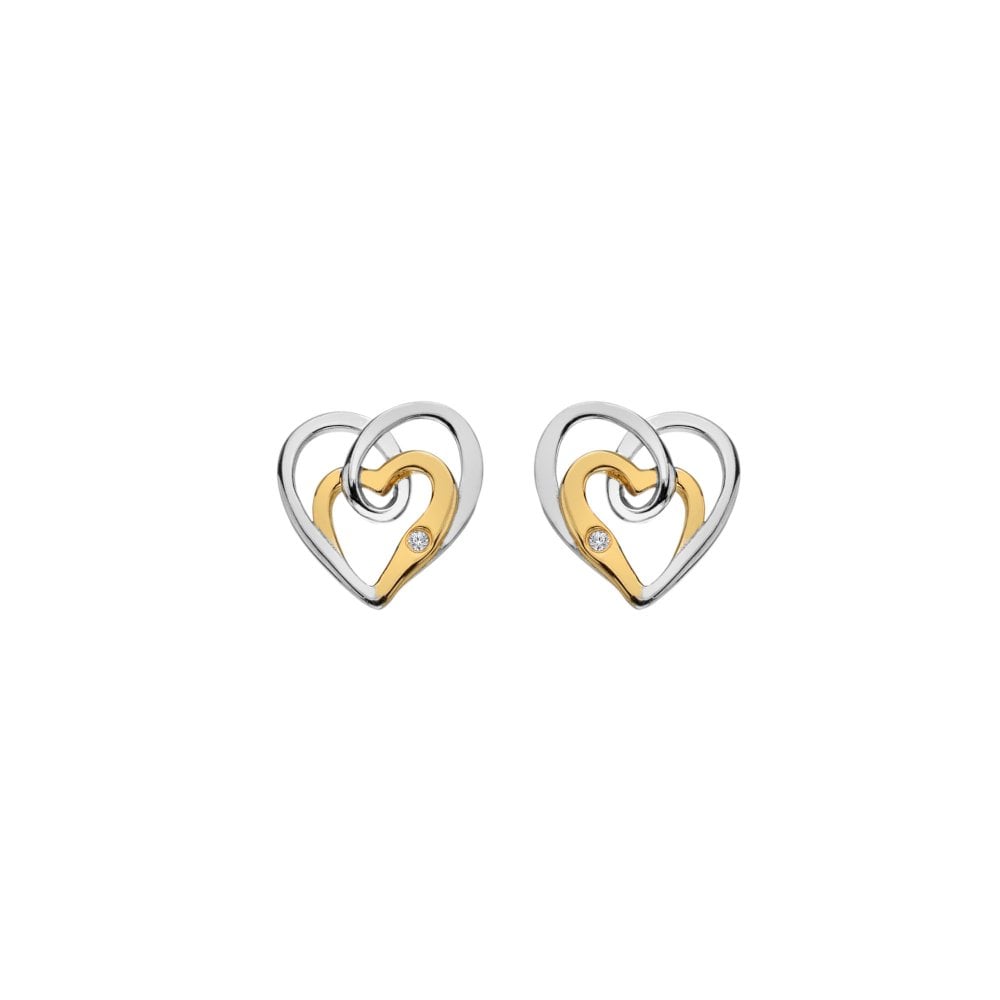 Hot Diamonds Interwoven Heart Earrings