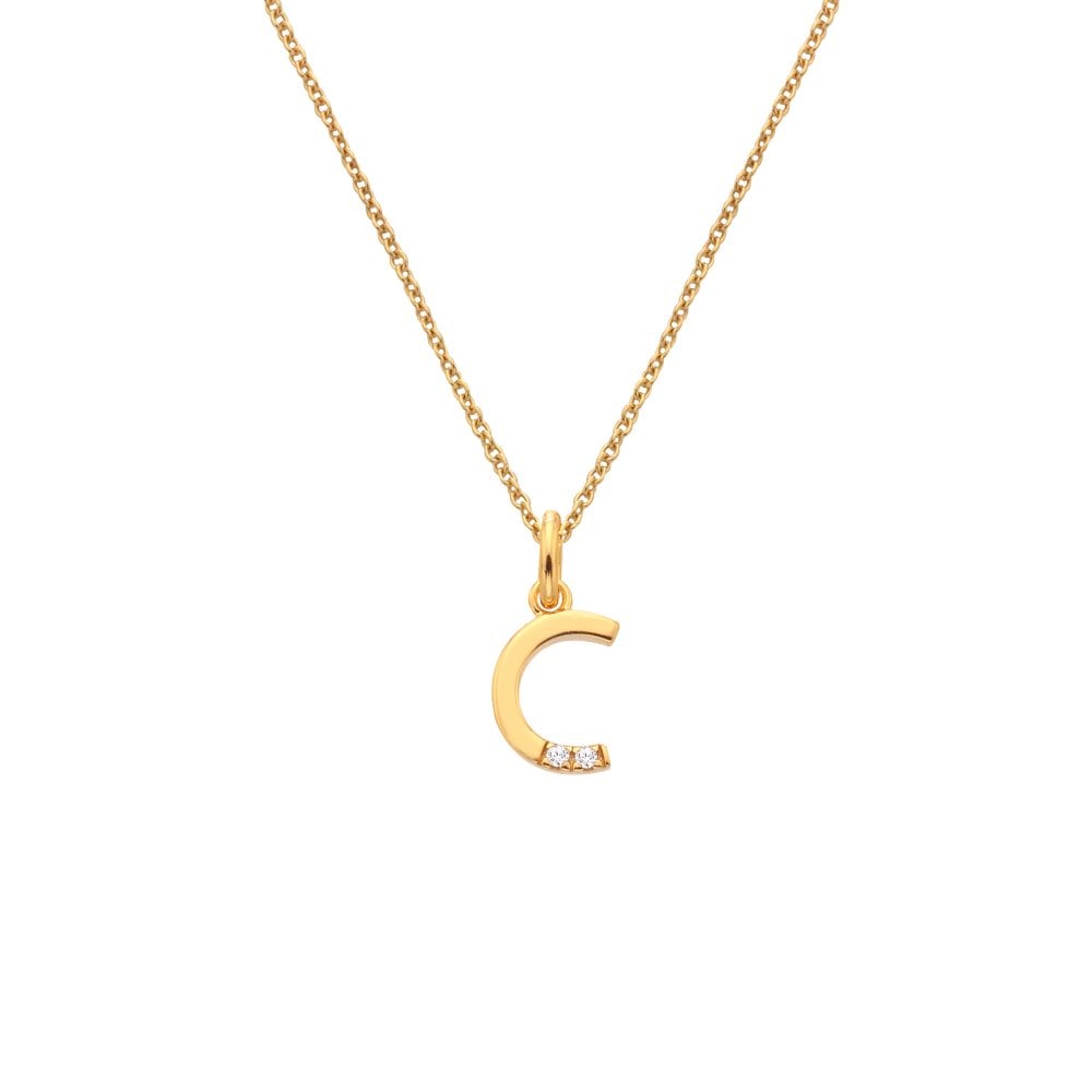 Hot Diamonds Golden Edit Initial Pendant