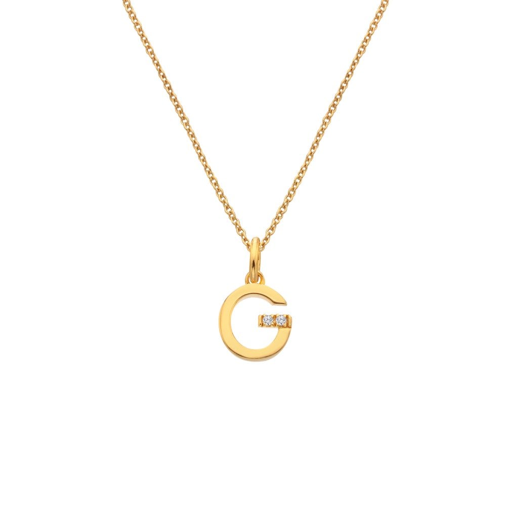 Hot Diamonds Golden Edit Initial Pendant