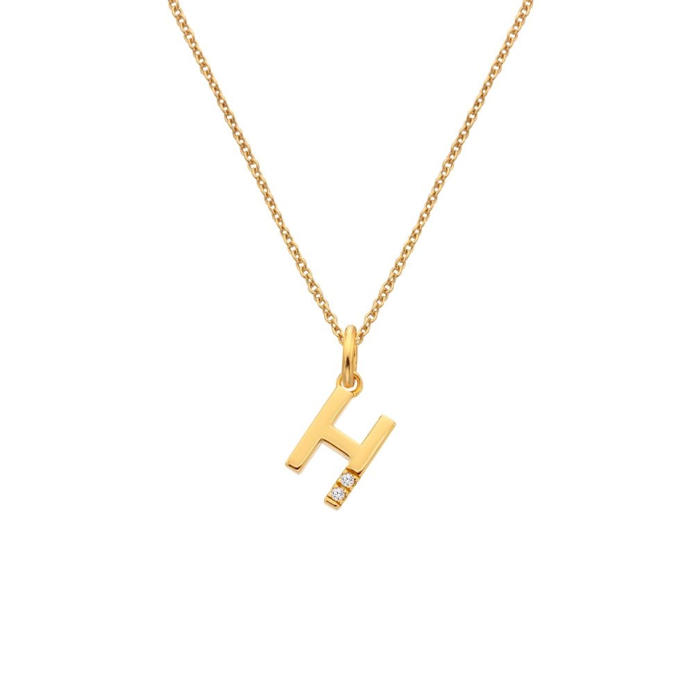 Hot Diamonds Golden Edit Initial Pendant