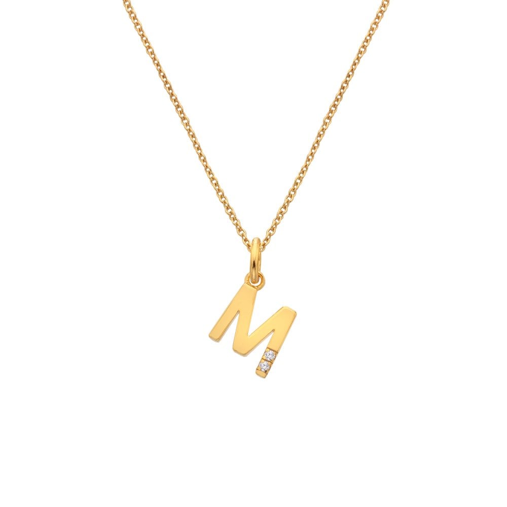 Hot Diamonds Golden Edit Initial Pendant