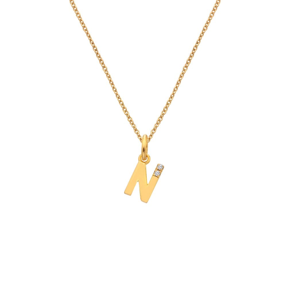 Hot Diamonds Golden Edit Initial Pendant