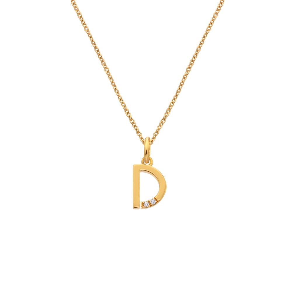 Hot Diamonds Golden Edit Initial Pendant
