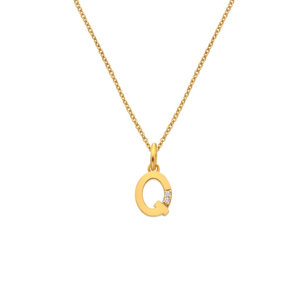Hot Diamonds Golden Edit Initial Pendant