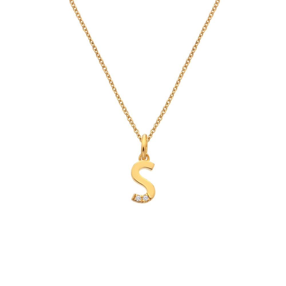 Hot Diamonds Golden Edit Initial Pendant