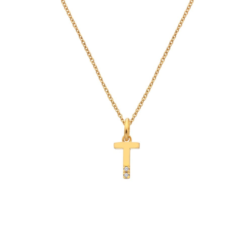 Hot Diamonds Golden Edit Initial Pendant