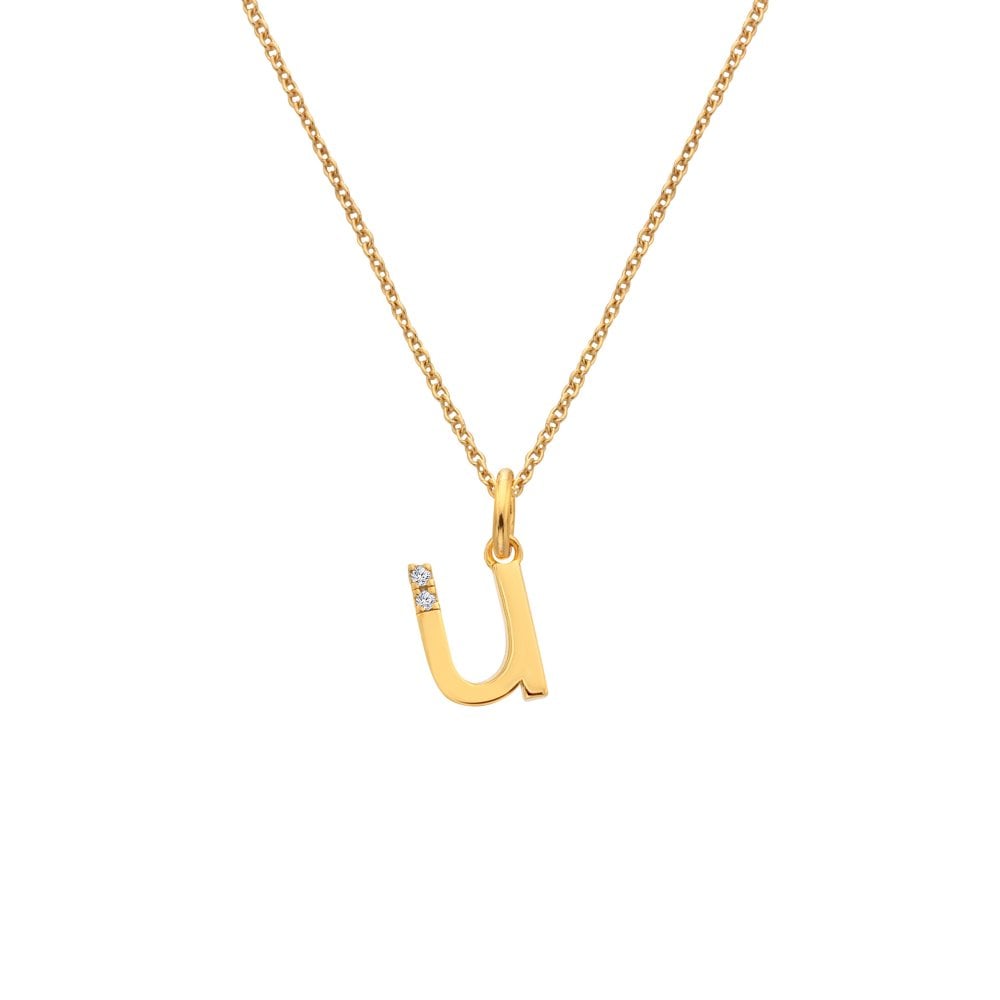 Hot Diamonds Golden Edit Initial Pendant