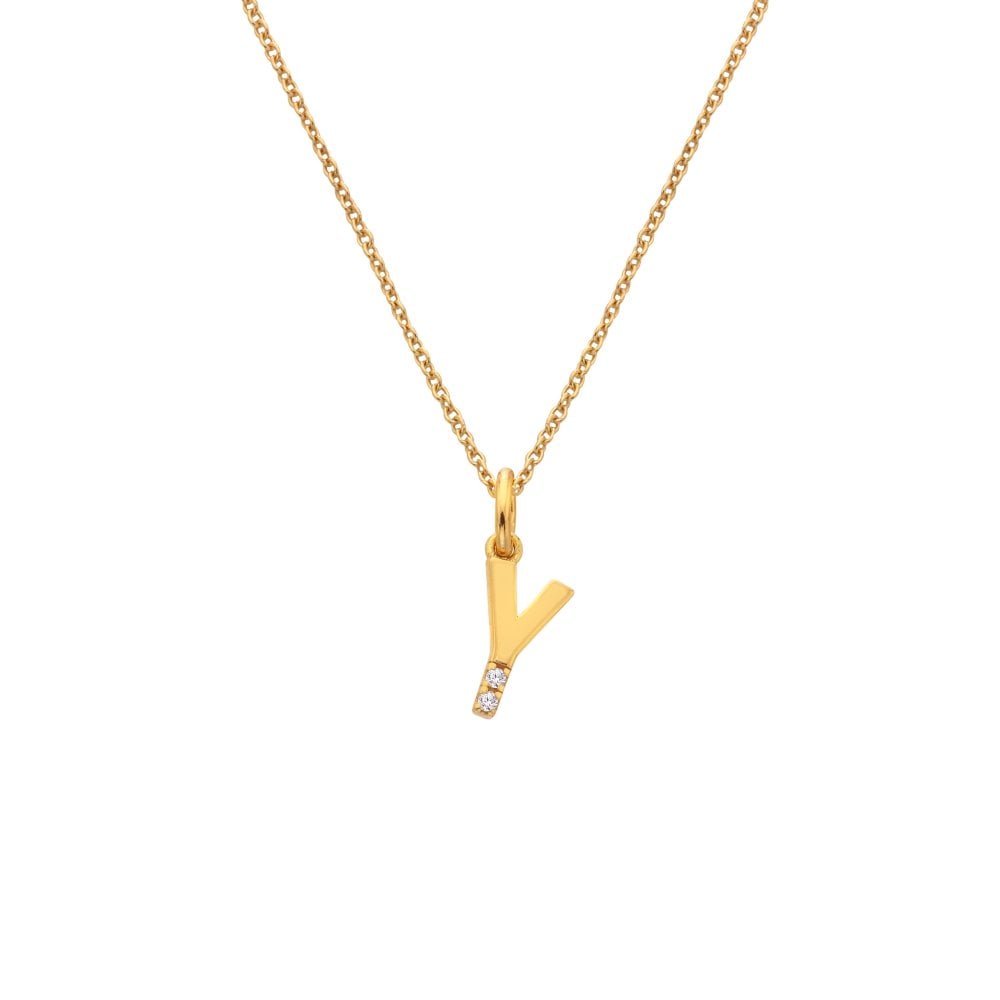 Hot Diamonds Golden Edit Initial Pendant