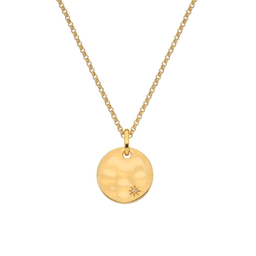 Hot Diamonds Golden Edit 18ct Yellow Gold Plated Lunar Pendant