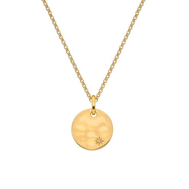Hot Diamonds Golden Edit 18ct Yellow Gold Plated Lunar Pendant