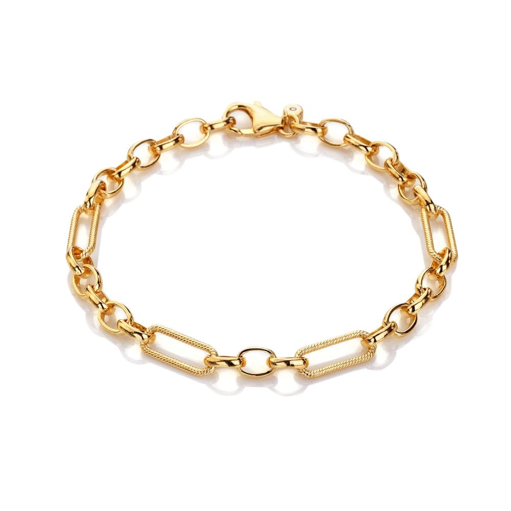 Hot Diamonds Tasha Ghouri Gold Plate Statement Link Bracelet