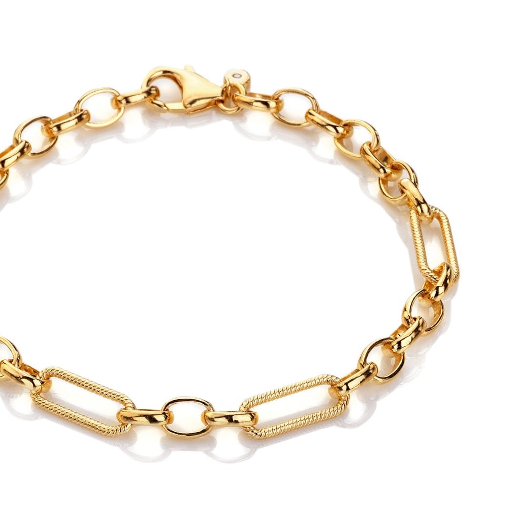 Hot Diamonds Tasha Ghouri Gold Plate Statement Link Bracelet