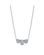 Pandora Halo Heart Trilogy Collier Necklace