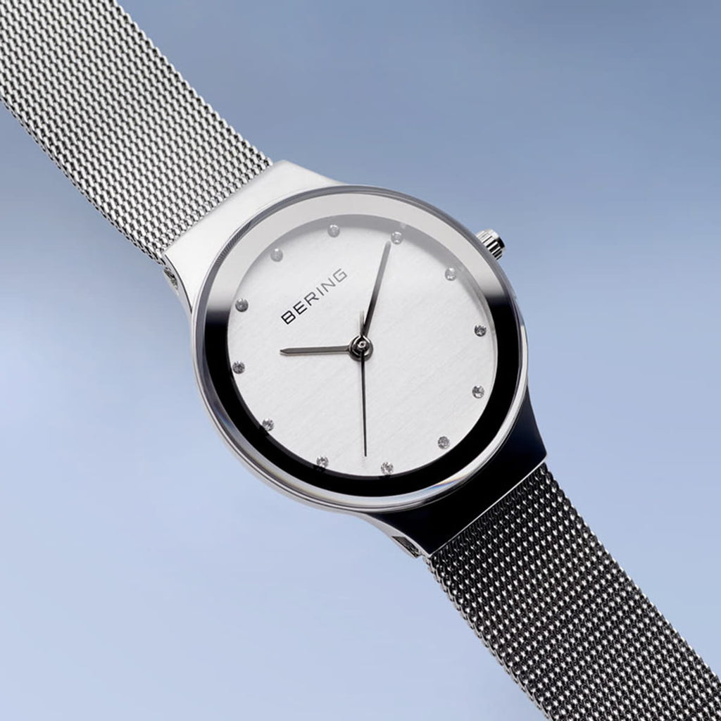 Bering Ladies Polished Silver Watch