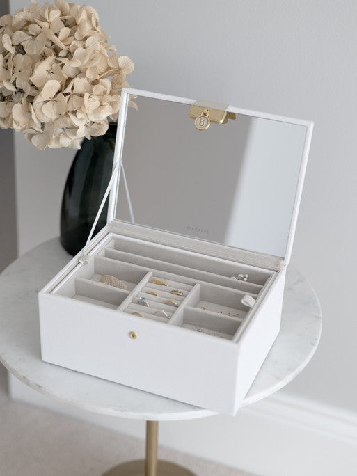 Stackers White Two Tone Jewellery Box