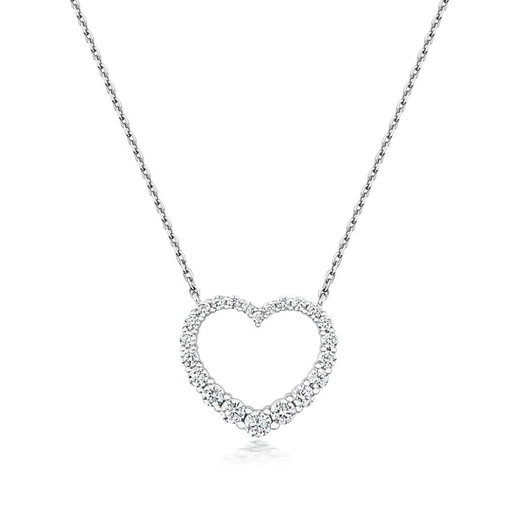 Silver Heart CZ Pendant