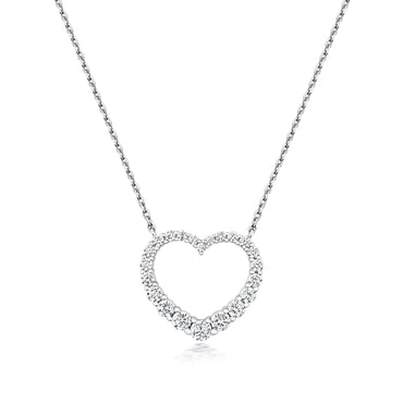 Silver Heart CZ Pendant
