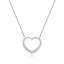 Silver Heart CZ Pendant