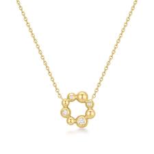 Ania Haie Gold Asymmetric Beaded Circle Necklet