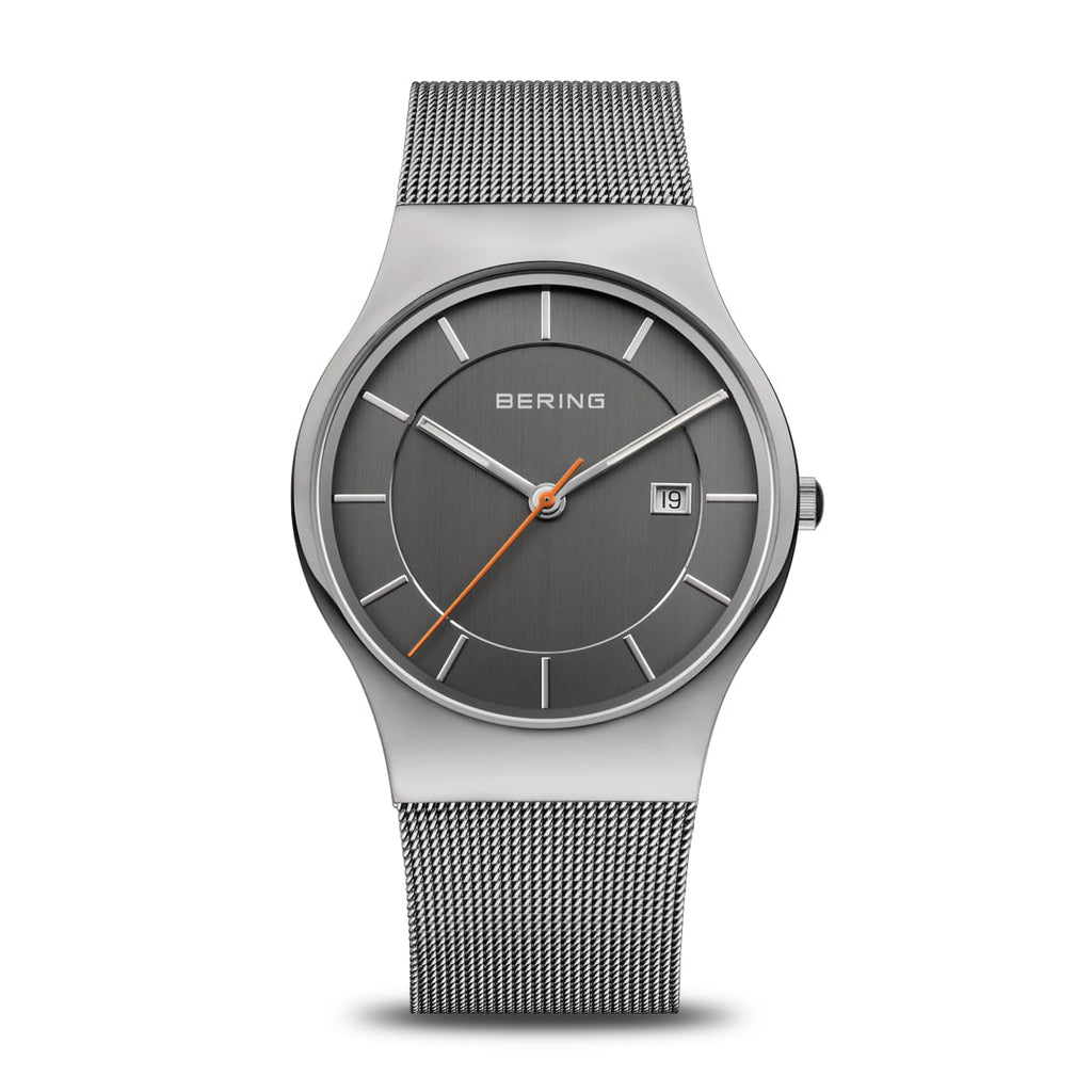 Bering Classic Polished Grey Watch