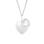 Double Heart Silver Pendant