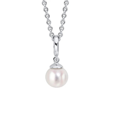 D For Diamond Pearl Pendant
