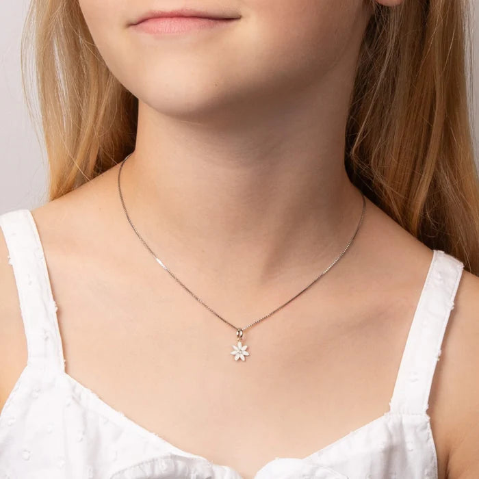 D For Diamond Daisy Pendant