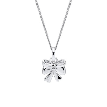 D For Diamond Bow Pendant