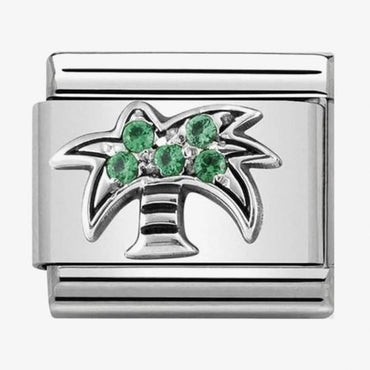 Nomination CZ Palm Tree Composable Link