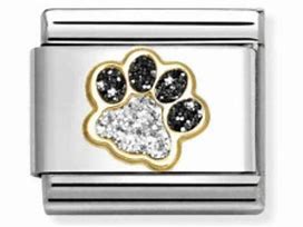 Nomination Glitter Paw Print Composable Link