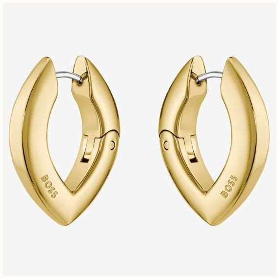 Boss Fiora Gold Tone Hoop Earrings