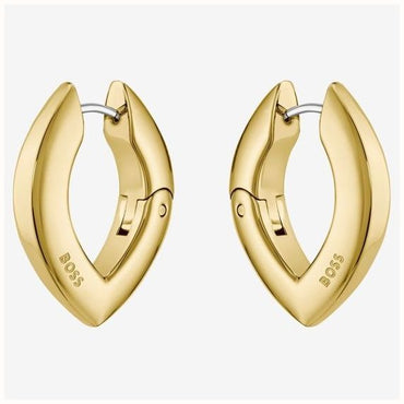 Boss Fiora Gold Tone Hoop Earrings