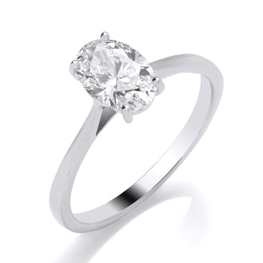 9ct White Gold Laboratory Grown Diamond Ring