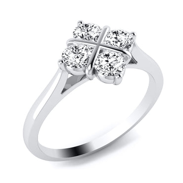 9ct White Gold Diamond Ring