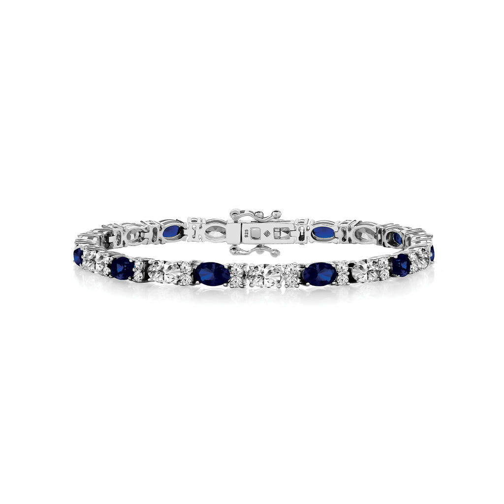 Silver & Co Coloured Cubic Zirconia Tennis Bracelet