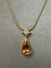 Pre-Loved 18ct Citrine and Diamond Pendant and Earring Set
