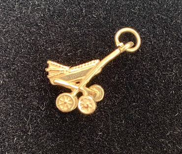 Vintage 9ct Pram Charm