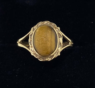 Vintage 9ct Tigers Eye Ring