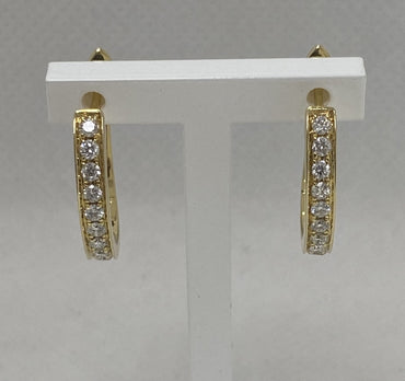 Pre-Loved 18ct Diamond Hoop Earrings