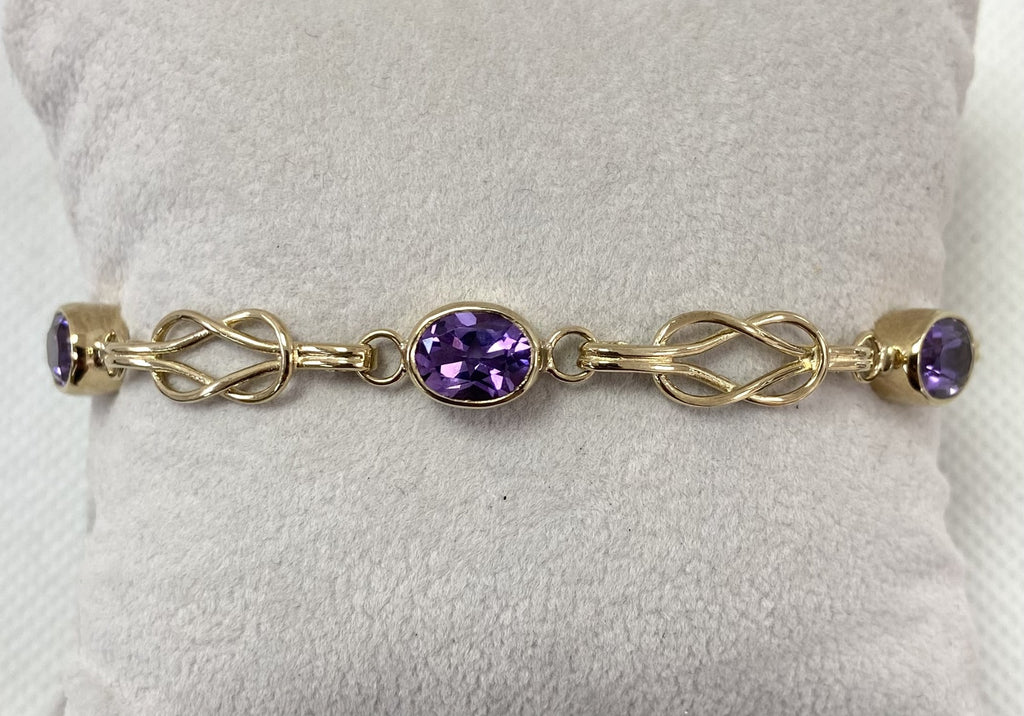 Pre-loved 9ct Amethyst Bracelet