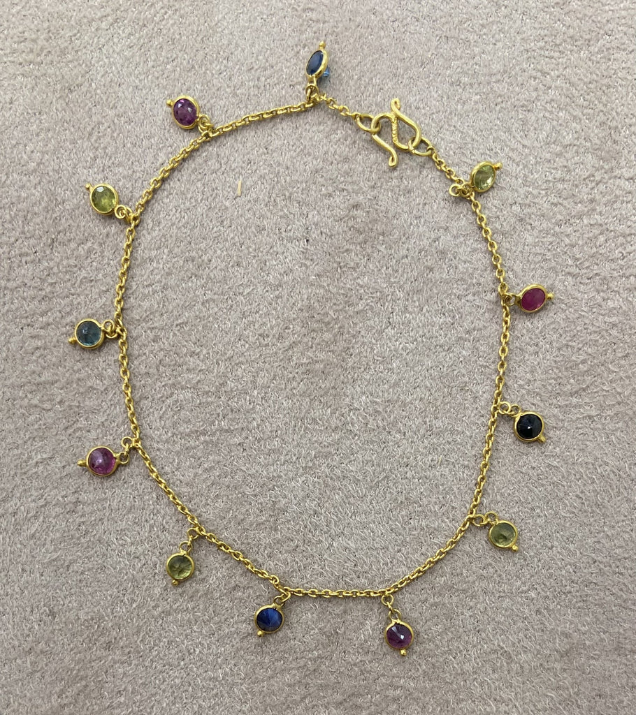 Vintage 18ct Multi Stone Bracelet