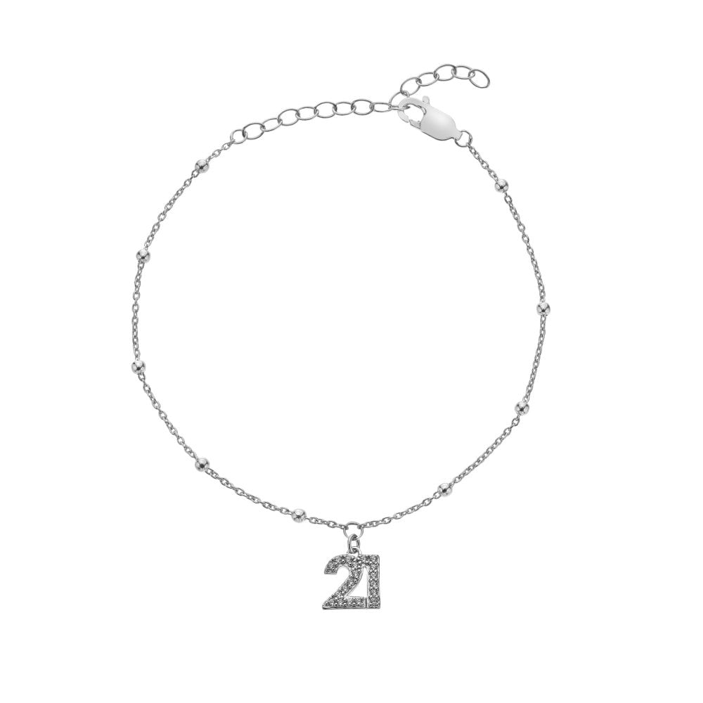 Silver Whisper '21st Birthday' Bracelet